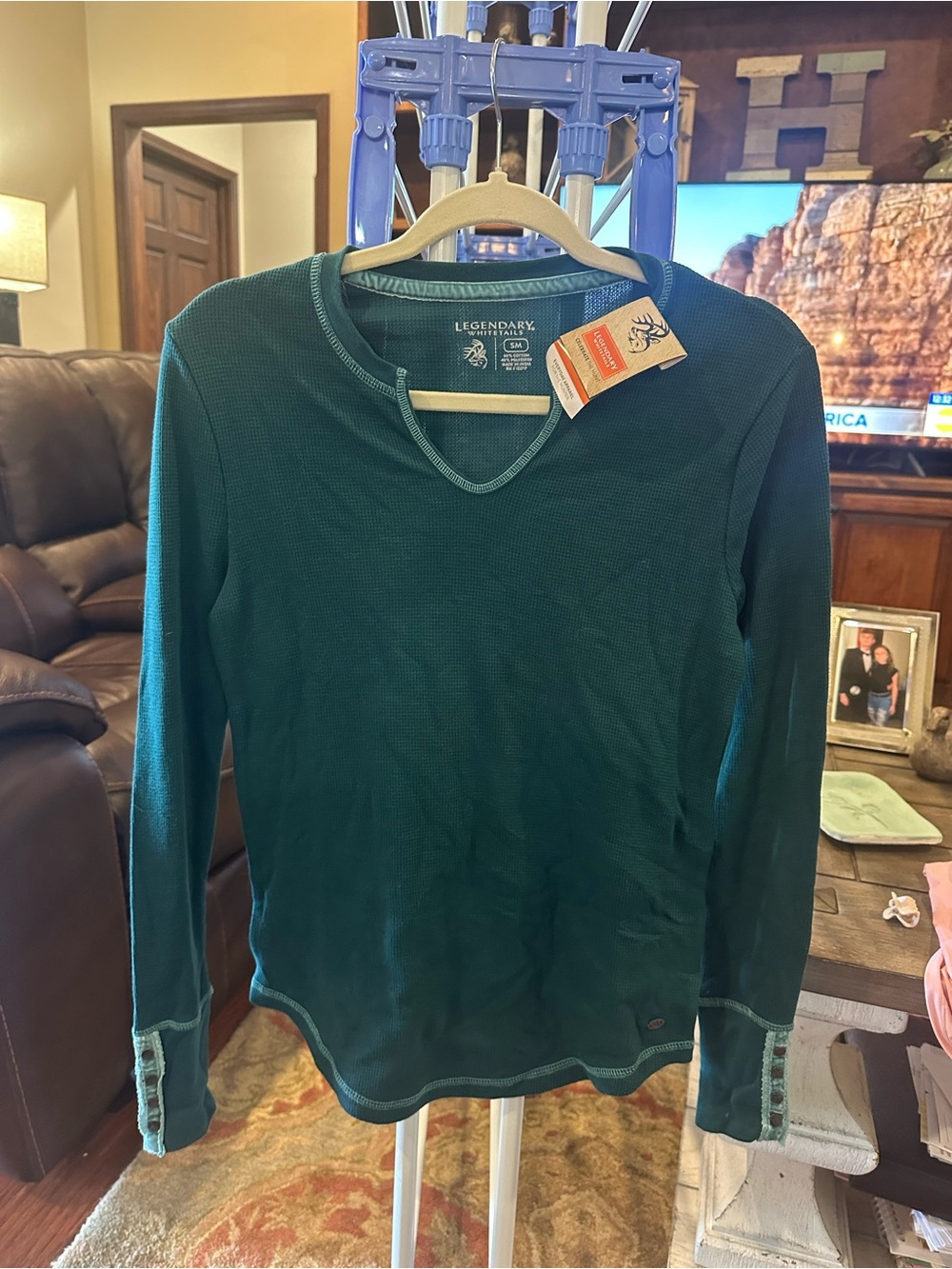 Legendary Whitetails Women's Teal Long-Sleeve Thermal Shirt